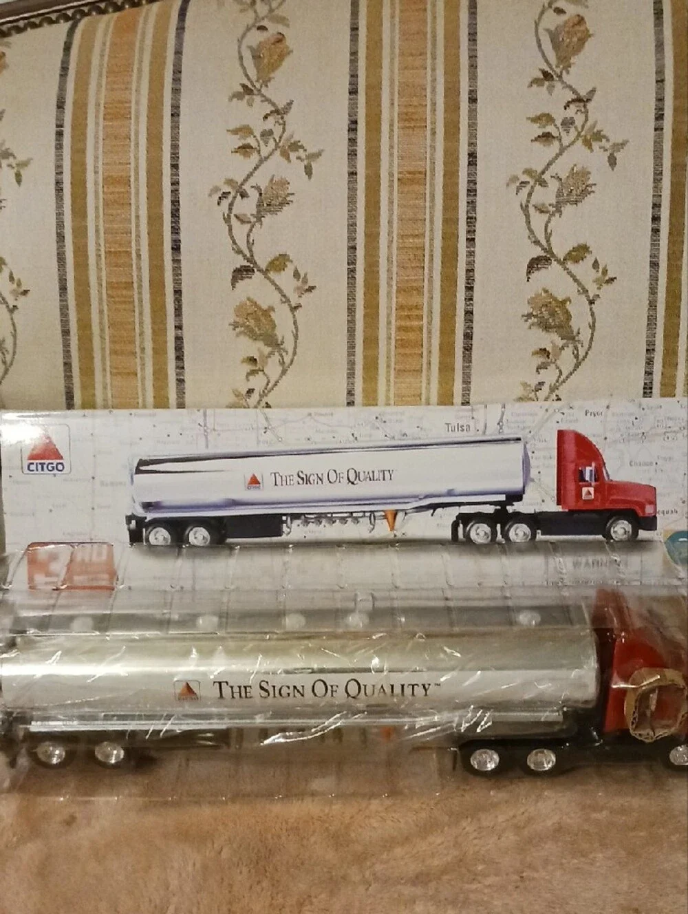 Red and White Die-Cast Tanker Truck Toy for Kids